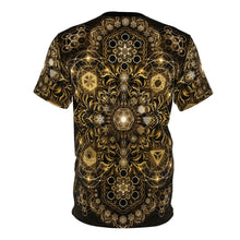 Load image into Gallery viewer, &quot;Elements Sacred Geometry&quot; V4 Gold AOP Crew - Yantrat Design