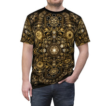 Load image into Gallery viewer, &quot;Elements Sacred Geometry&quot; V4 Gold AOP Crew - Yantrat Design