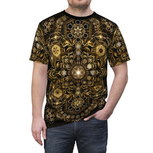 Load image into Gallery viewer, &quot;Elements Sacred Geometry&quot; V4 Gold AOP Crew - Yantrat Design