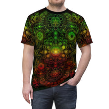 Load image into Gallery viewer, &quot;Elements Sacred Geometry&quot; V5 Rasta AOP Crew - Yantrat Design
