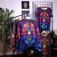 Load image into Gallery viewer, Sacred Geometry Hoodie Rainbow