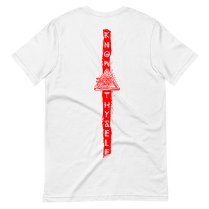 Truth Seeker Red On White T-Shirt