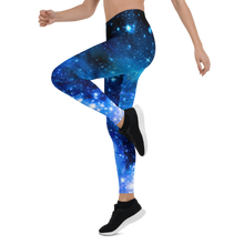 Load image into Gallery viewer, Blue Galaxy AOP Leggings