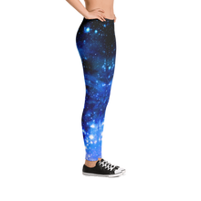 Load image into Gallery viewer, Blue Galaxy AOP Leggings
