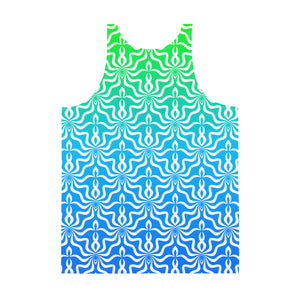 Abstract Pattern Green & Blue Sublimation Tank Top