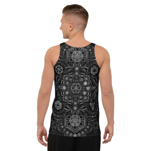 Elements Black AOP Tank Top - Yantrart Design