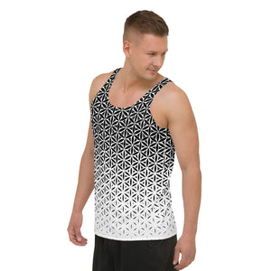 Flower Of Life Black & White Sublimation Tank Top