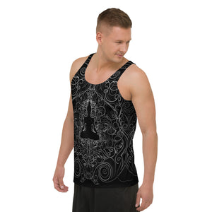 Nurturing Black Sublimation Tank Top - Dimance Art