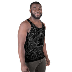 Nurturing Black Sublimation Tank Top - Dimance Art