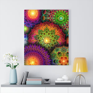Chromatic Bloom Wrapped Canvas (Use Code:Yantrat For 15% Off