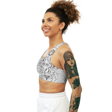 Load image into Gallery viewer, Elements White Sublimation Sports Bra - Yantrart Design