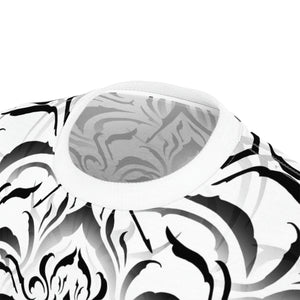 Tibetan Ornament White AOP Crew - Yantrat Design